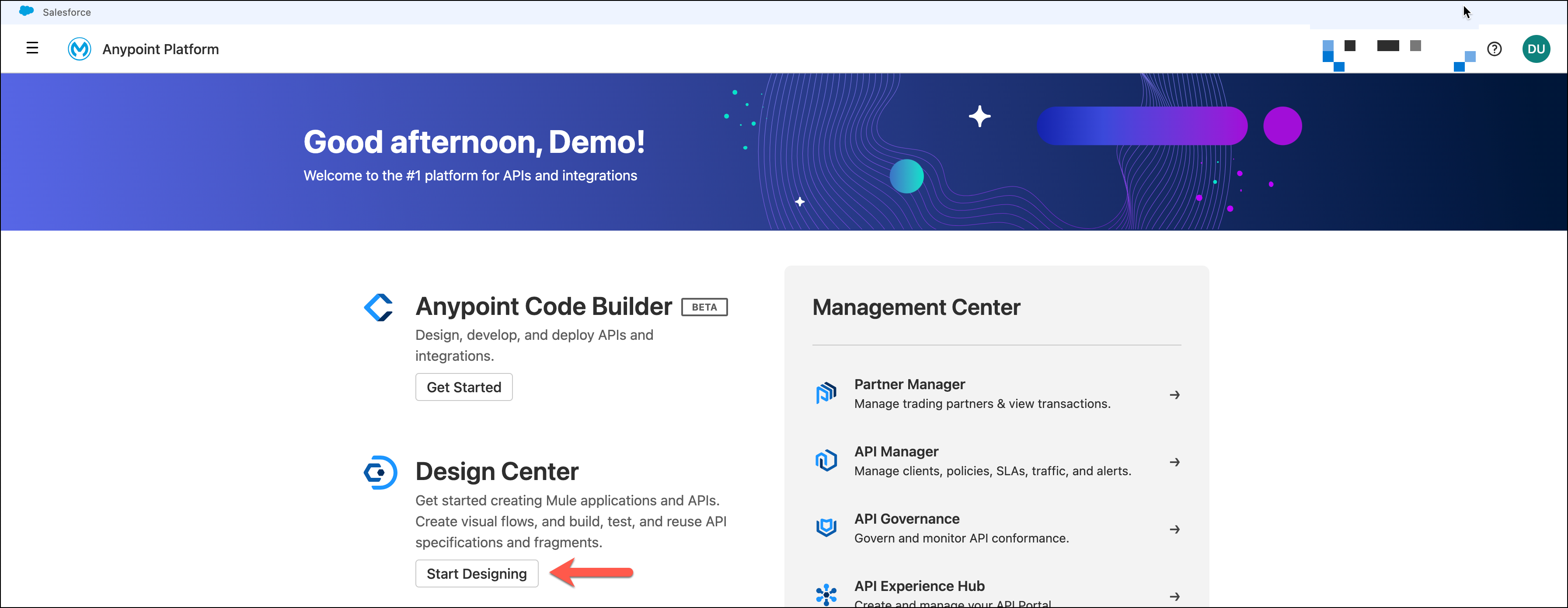 Anypoint Platform Home Page