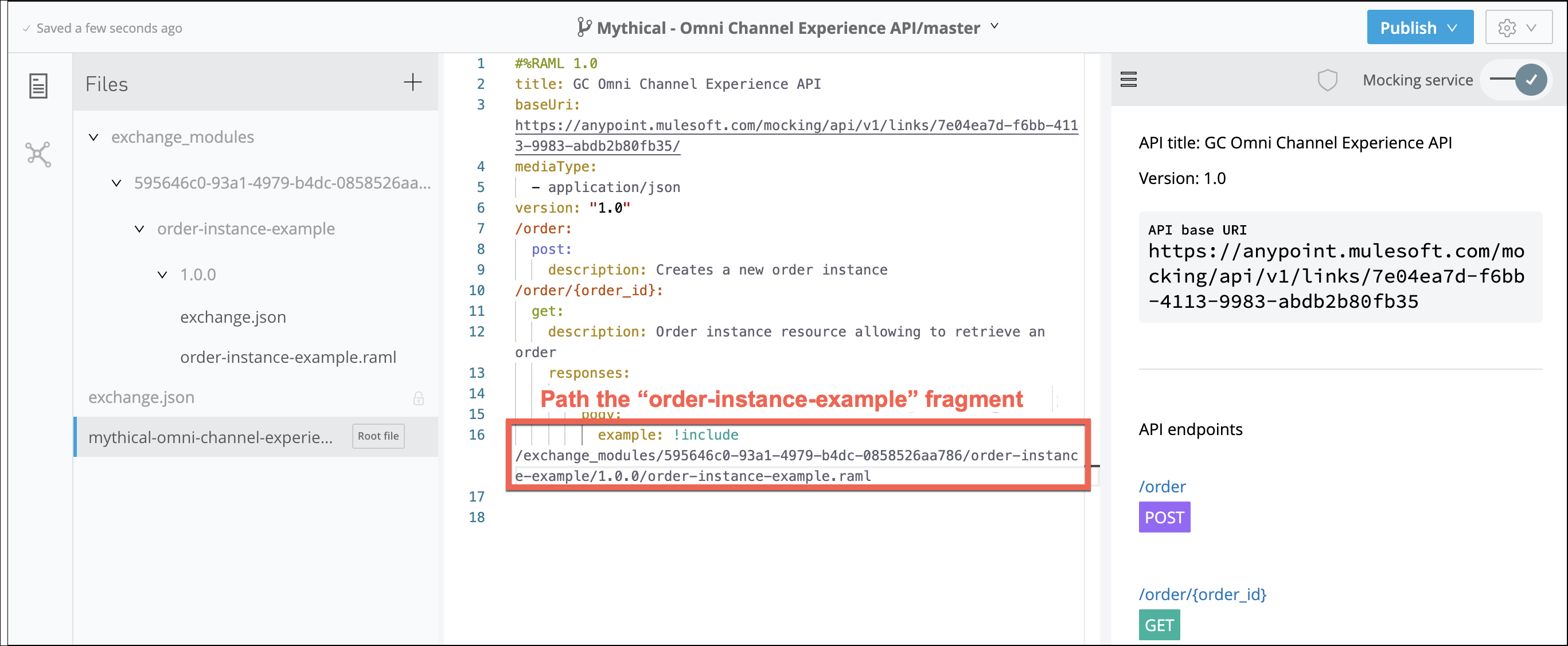 module1 lab2 design center files order api path