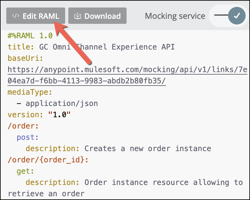 module1 lab2 edit raml button