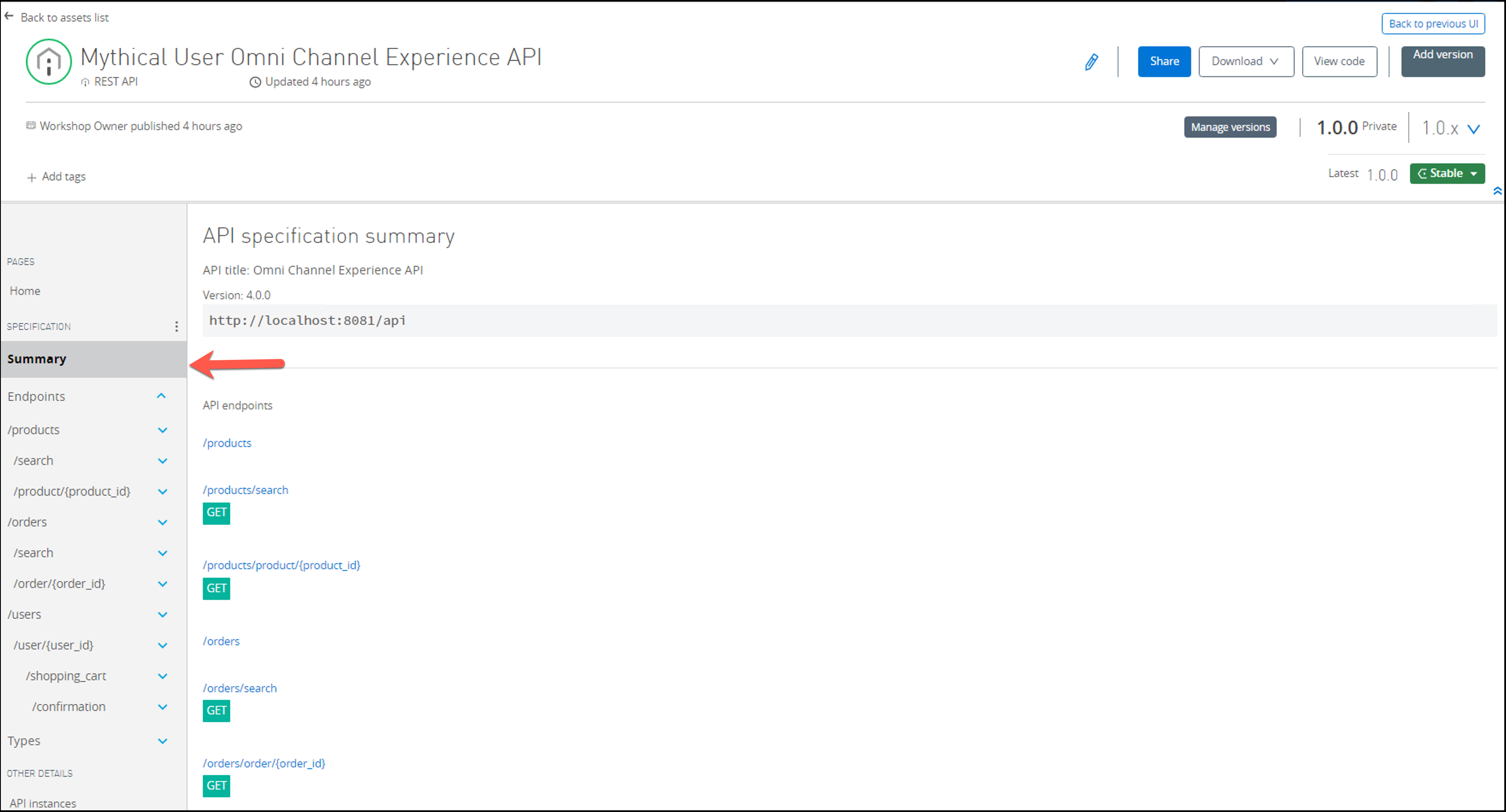 module1 lab4 exchange api summary