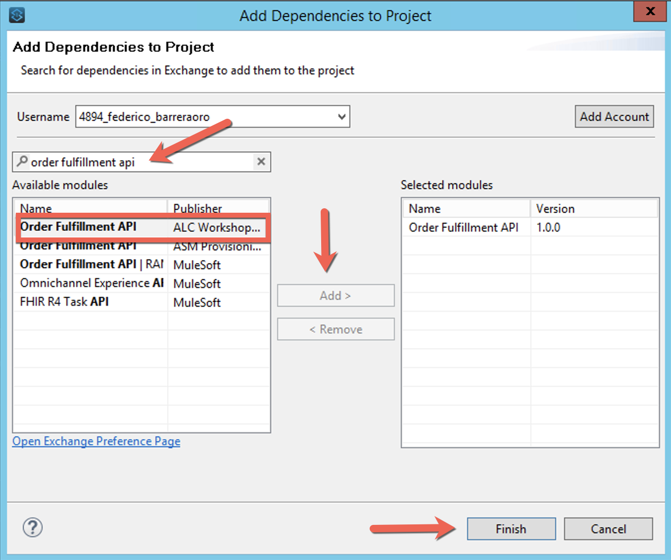 Lab 1: Discover and Reuse Order Fulfillment API from Exchange | ALC ...