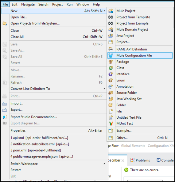 module10 lab3 new mule config subscriber flows