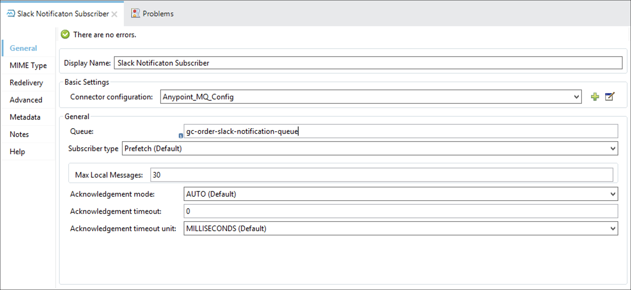 module10 lab3 slack notification anypoint mq